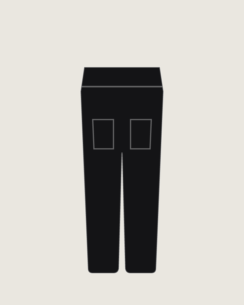 Front view of the Sideline Track Pant in Black, illustrated