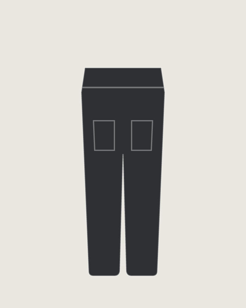 Front view of the Quick-Dry Trouser in Graphite, illustrated