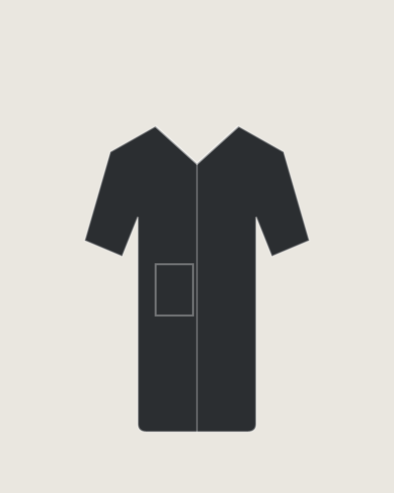 Front view of the Closing-Time Overshirt in Char, illustrated