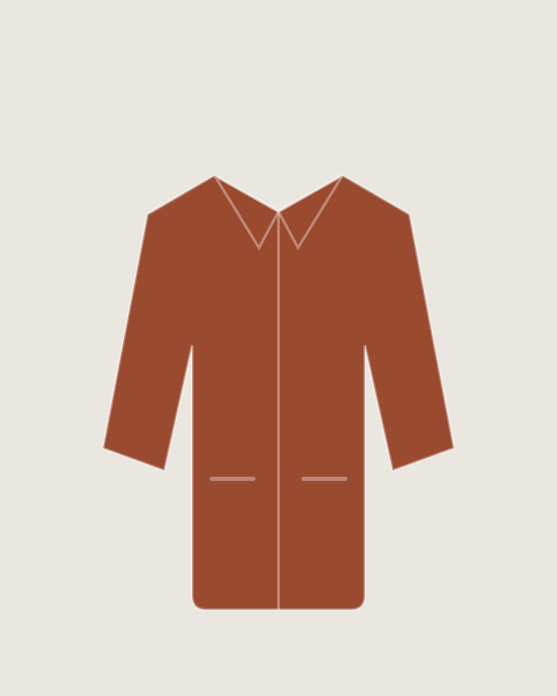 Front view of the Duck Canvas Field Jacket in Red Clay, illustrated