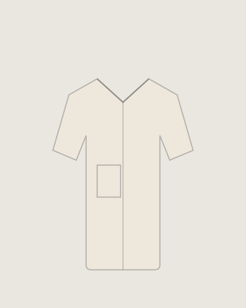 Front view of the Atelier Oversized Shirt in Bone, illustrated