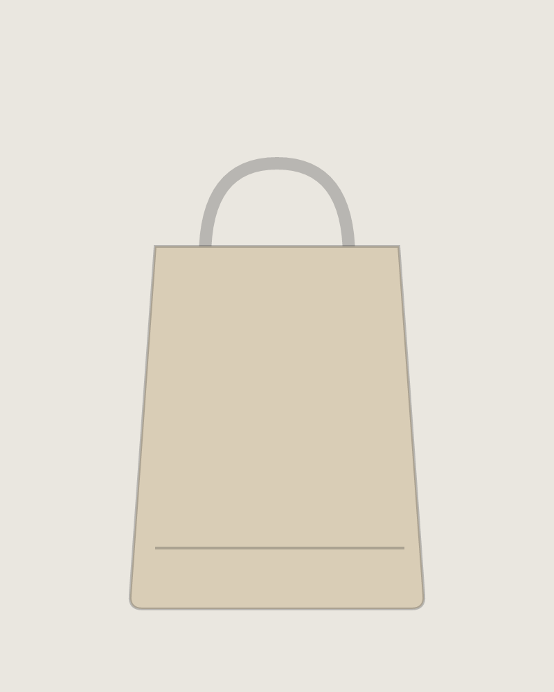 Front view of the Bound-Edge Tote in Natural, illustrated