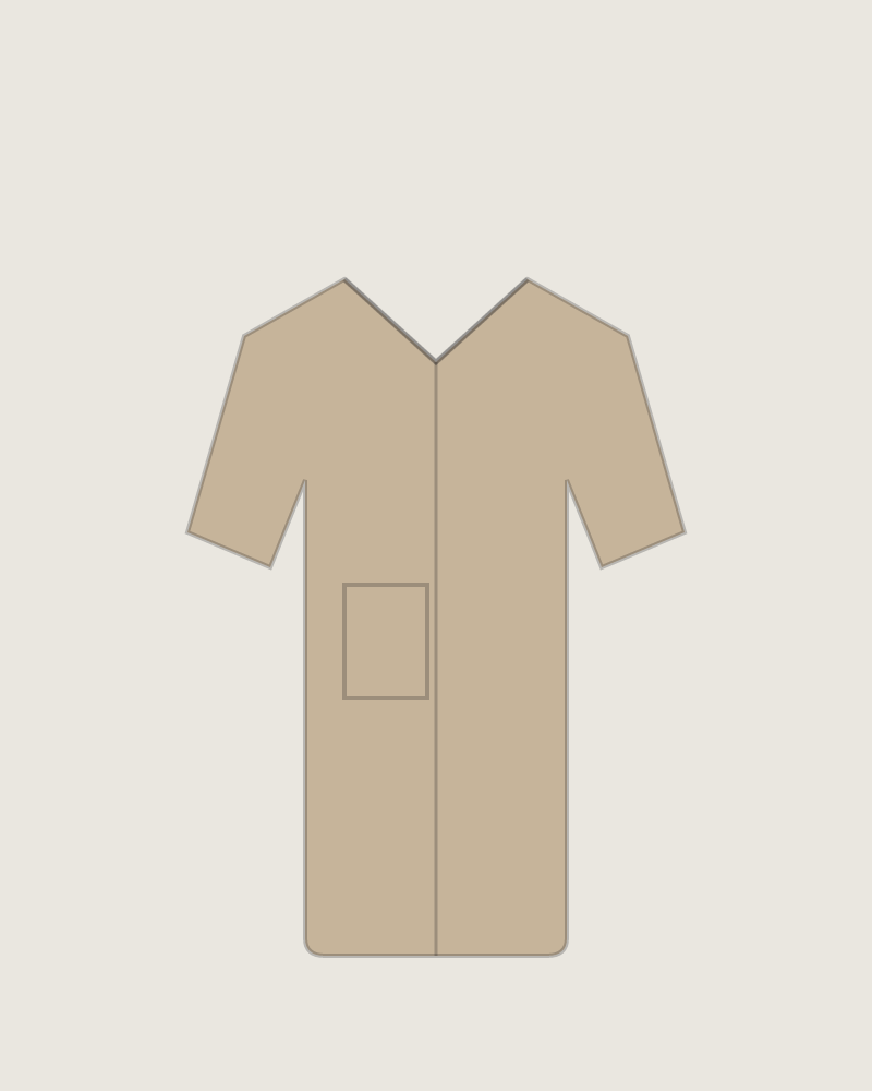 Front view of the Consignment Relaxed Shirt in Sand, illustrated