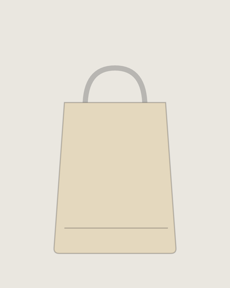 Front view of the Studio Tote in Natural, illustrated
